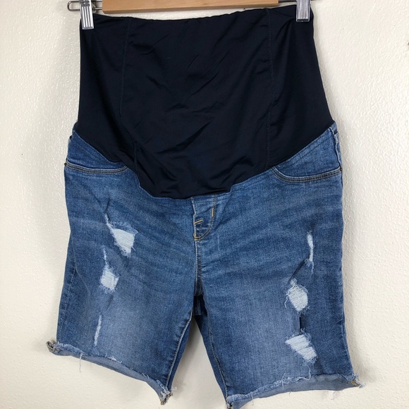 Isabel Maternity by Ingrid & Isabel Pants - ISABEL MATERNITY by INGRID & ISABEL Pregnancy Distressed Bermuda Shorts Size 6
